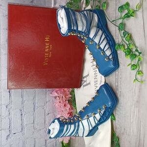 Vivienne Hu VHNY Studded Leather Cage Sandals NIB